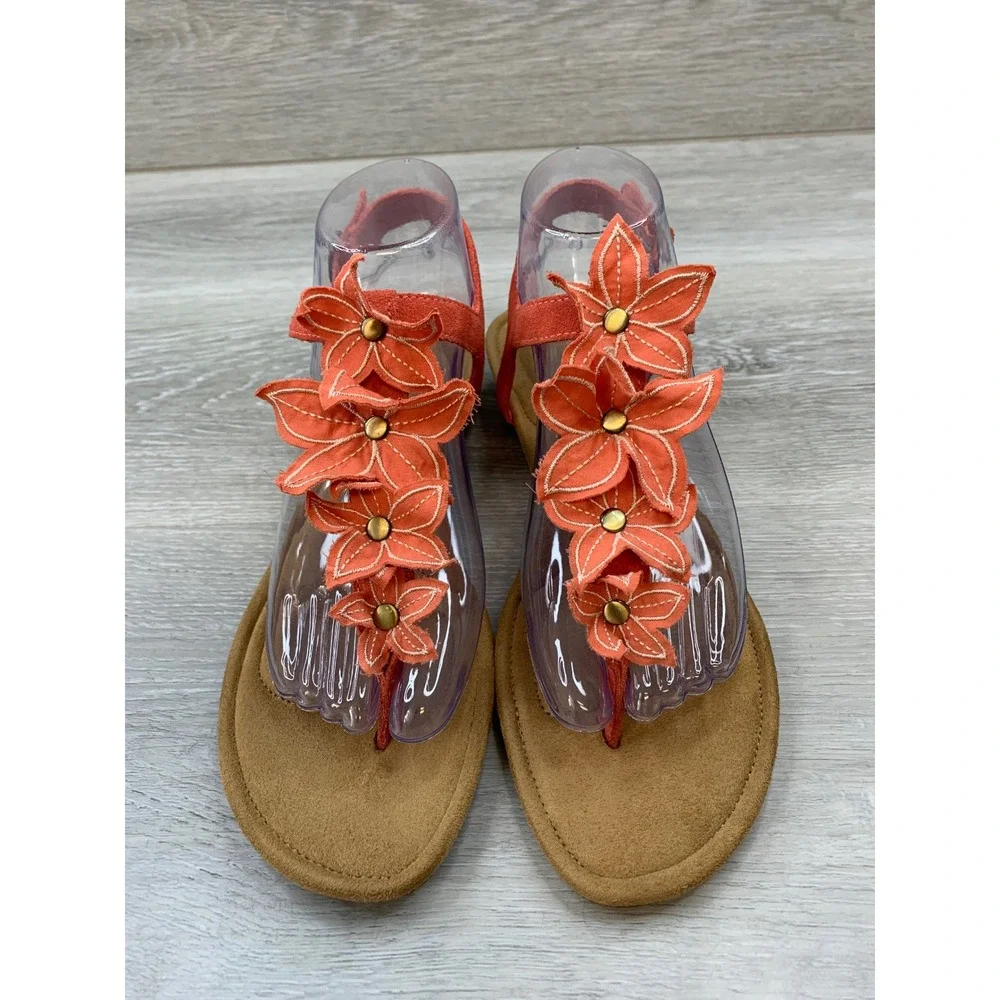 Koolaburra by UGG Women's Coral Floral Wedge Sandals Memory Foam 8.5 Shoes